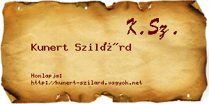 Kunert Szilárd névjegykártya