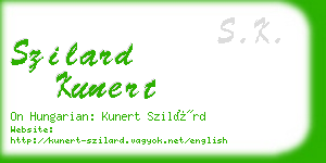 szilard kunert business card